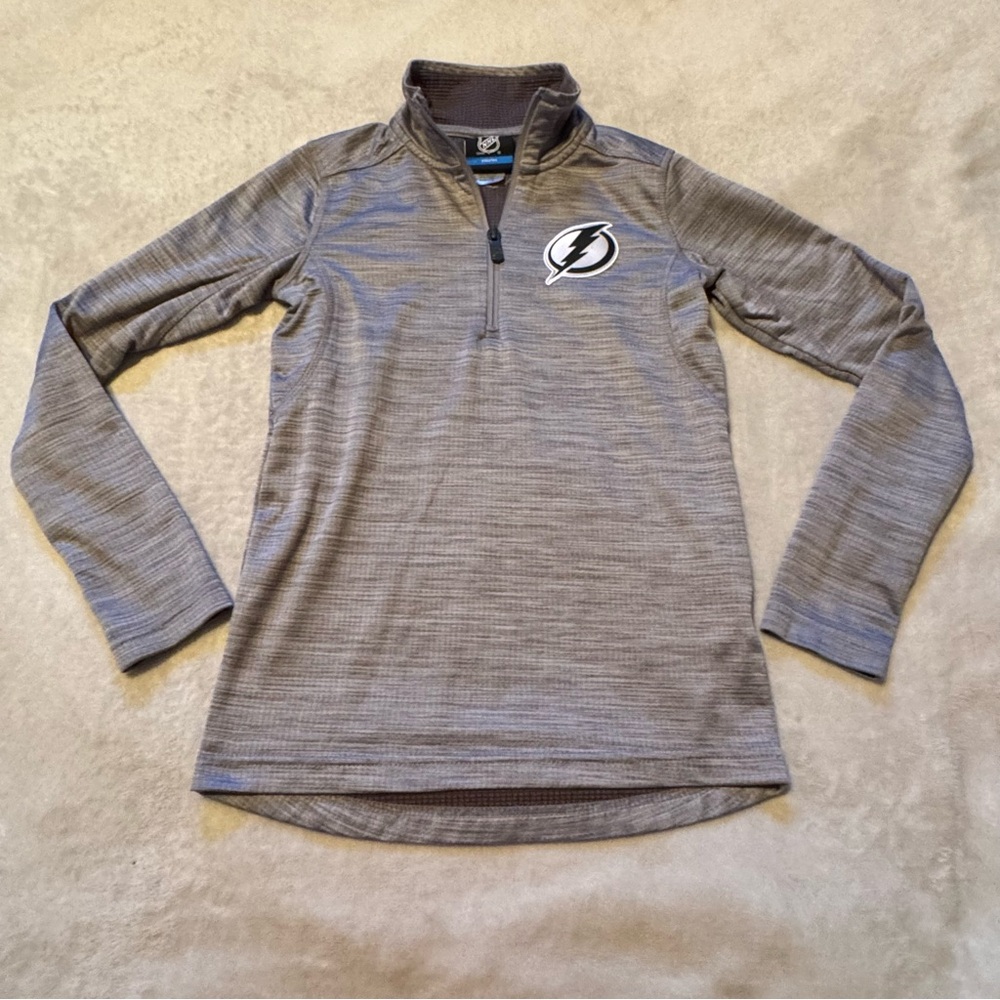 NHL Youth Kid S 8 Tampa Bay Lightning Pullover 1/4 Zip Sweatshirt